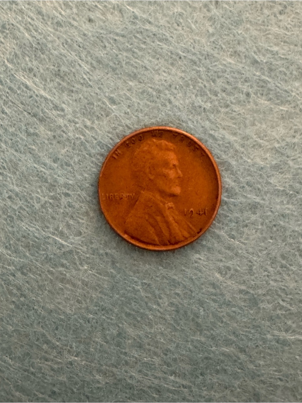 1941 Vintage U.S. Lincoln Penny - Copper